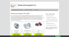 Desktop Screenshot of blutdruckmessgeraetetest.net